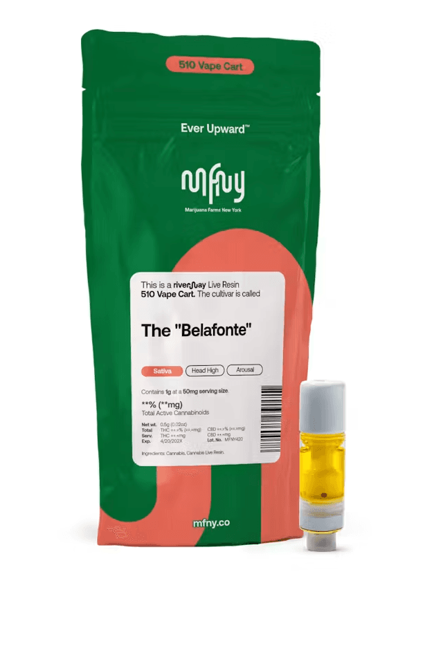 MFNY Belafonte full gram live resin 510 vape cart at Terp Bros Astoria