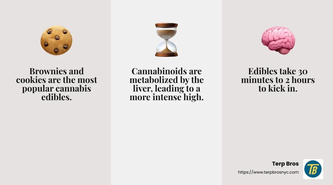 Cannabis edibles infographic - edibles infographic 3_facts_emoji_grey