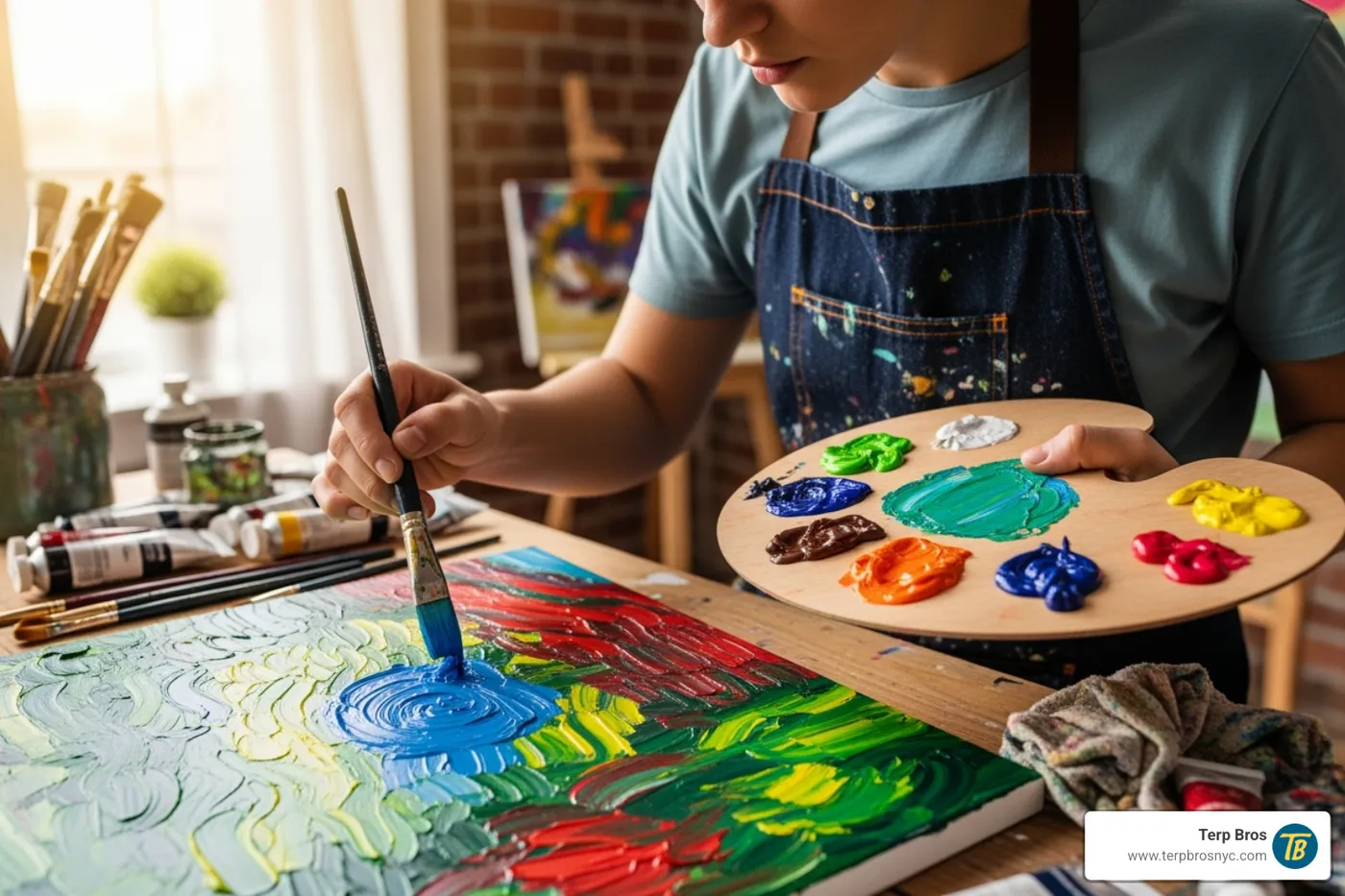 person painting creatively - lemonatti strain effects