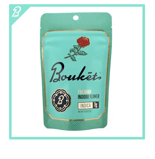 Bouket premium indoor smalls indica quarter flower bag at Terp Bros Astoria