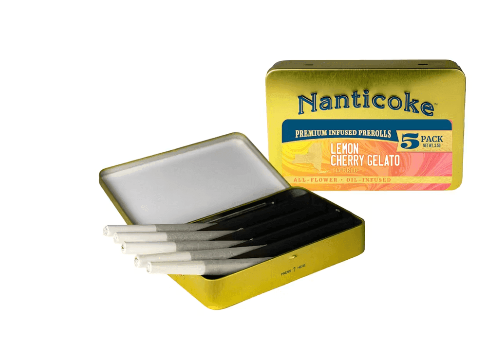 Nanticoke Lemon Cherry Gelato infused preroll 5 pack at Terp Bros Ozone Park