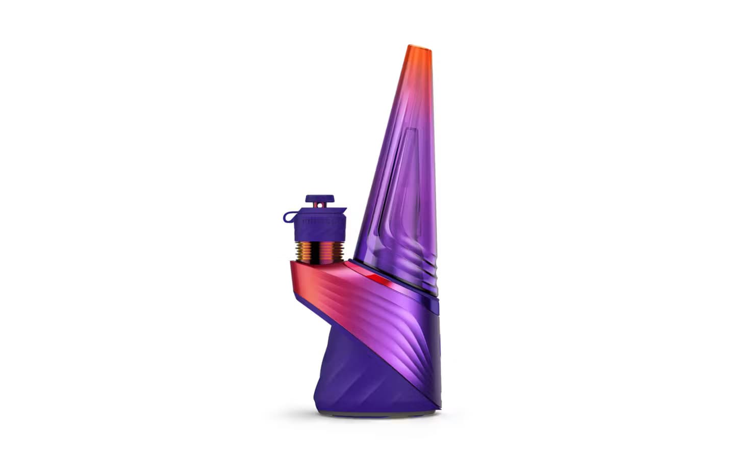 Puffco Peak Pro e-rig in the Plasma colorway with purple, red, and orange fade, available at both Terp Bros locations