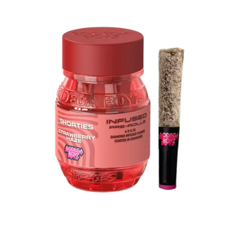 Bodega Boyz Shorties Strawberry Haze infused preroll 5-pack jar