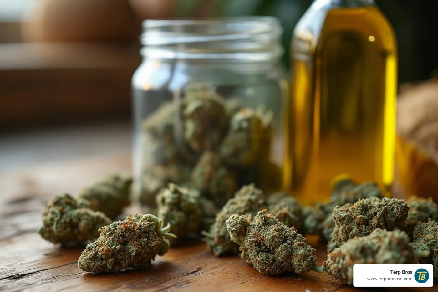 cannabis flower, coconut oil, olive oil - how to make cannabis oil for edibles